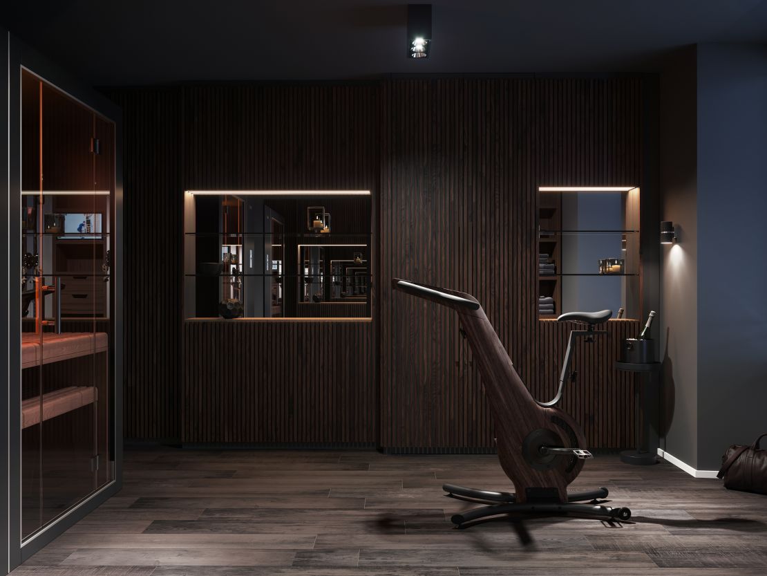 Apartments have private gym areas, saunas and spas -- allowing quarantined guests to sweat it out in private.