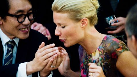 Beth Emhoff (Gwyneth Paltrow) is considered the index case in "Contagion," here seen transmitting the virus to another patient. 