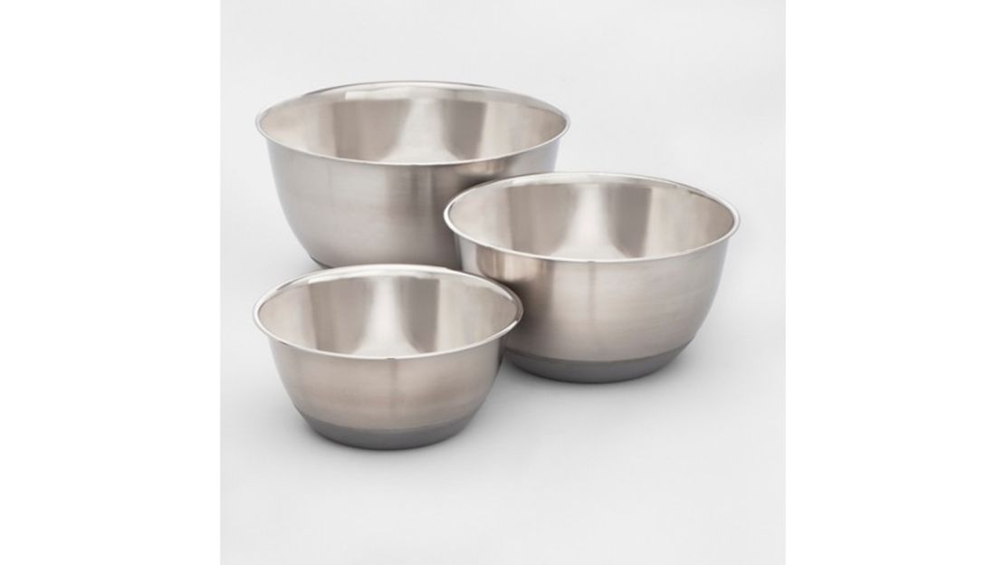 Martha Stewart 3Pc Stainless Steel Kitchen Prep Mixing Bowl Set