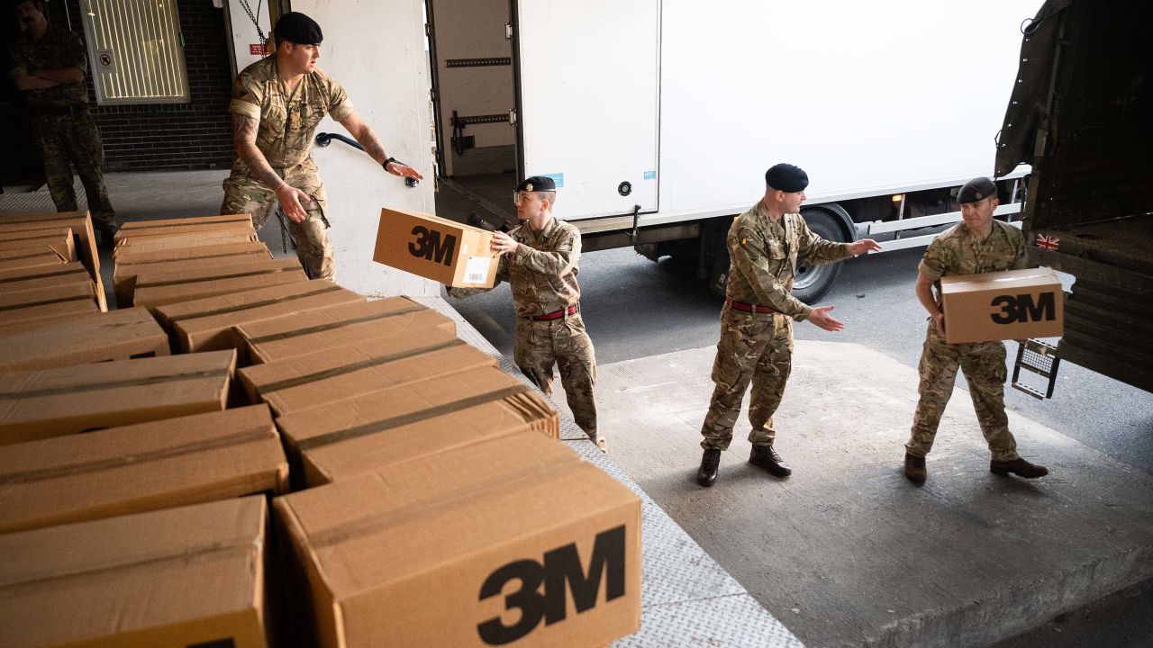 The British Army has been deployed to deliver protective equipment to hospitals. 