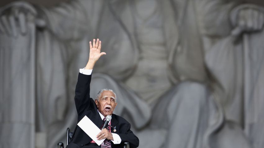 WASHINGTON, DC - AUGUST 28:  The Rev. Joseph Lowery speaks during the Let Freedom Ring ceremony at the Lincoln Memorial August 28, 2013 in Washington, DC. The event was to commemorate the 50th anniversary of Dr. Martin Luther King Jr.'s "I Have a Dream" speech and the March on Washington for Jobs and Freedom.  (Photo by Alex Wong/Getty Images)