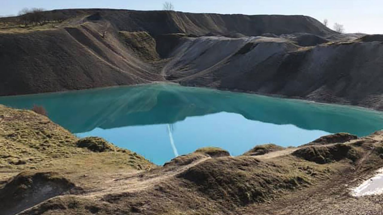 What the "Blue Lagoon" looked like before it was dyed black.