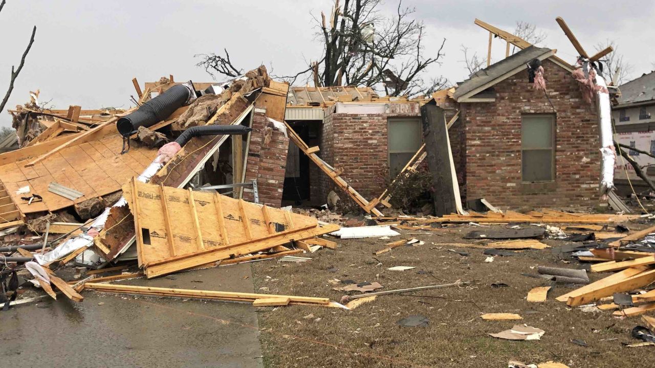 The Burks family home was destroyed in the tornado. 