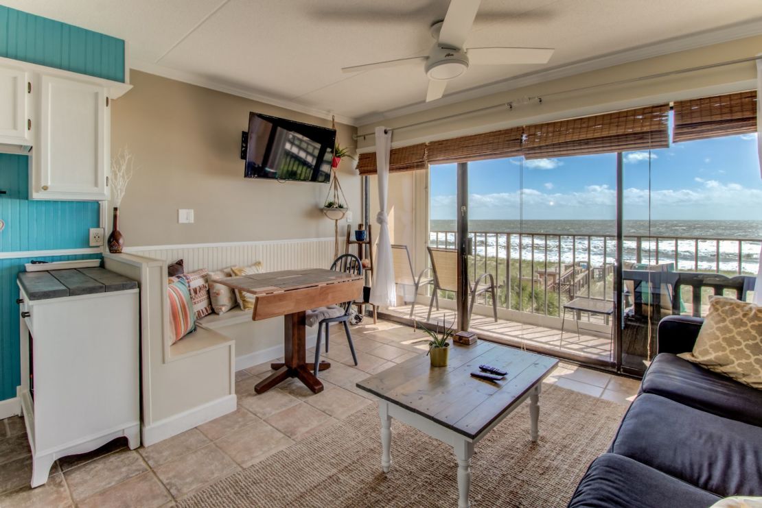 It's a great view from Richard White's rental condo at Carolina Beach.