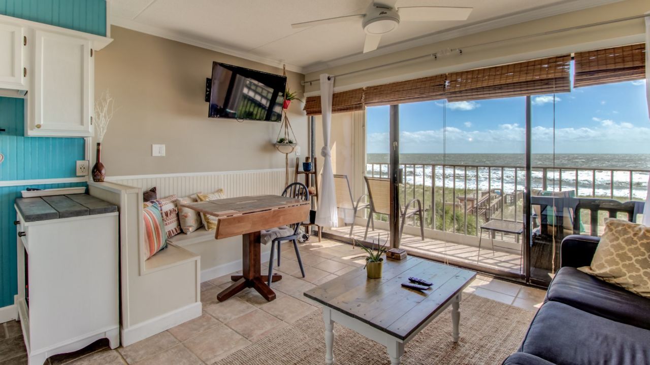 It's a great view from Richard White's rental condo at Carolina Beach.