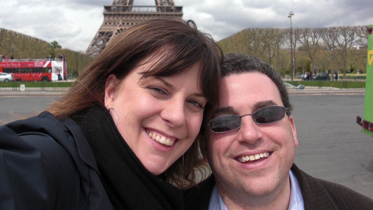 <strong>My first selfie: </strong>Executive Editor Brekke Fletcher and her best friend (and CNN's Political Director) David Chalian smile for the camera in Paris in 2008.