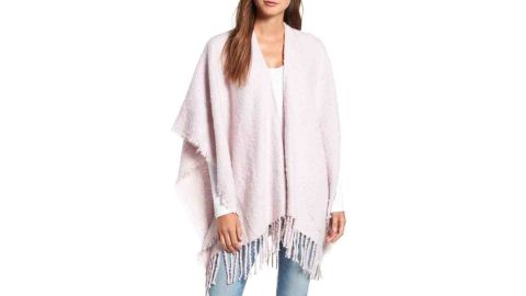 Echo Solid Boucle Ruana Scarf