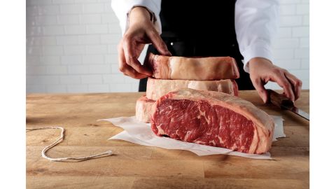 Omaha Steaks will custom-cut a steak for you, trim and debone, tie or carve entire roasts.
