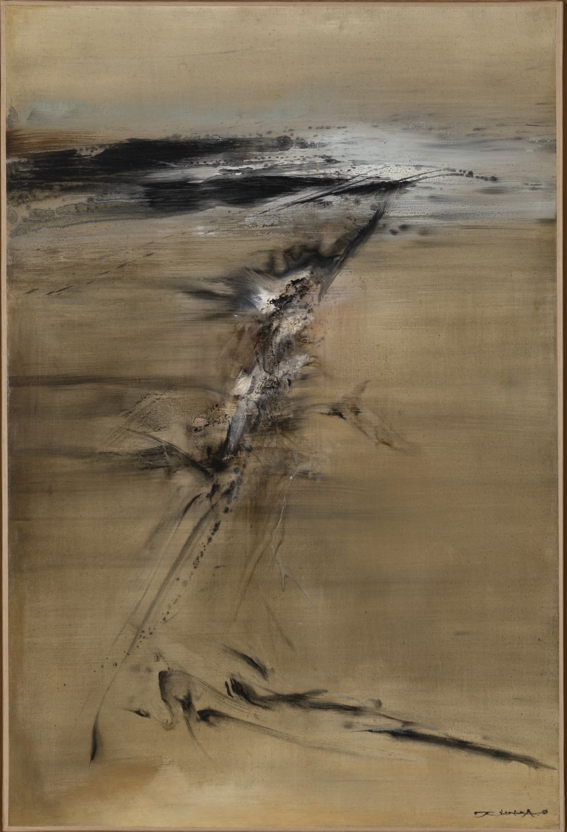"10 05 62," a painting from Zao Wou-Ki's so-called "hurricane" period.