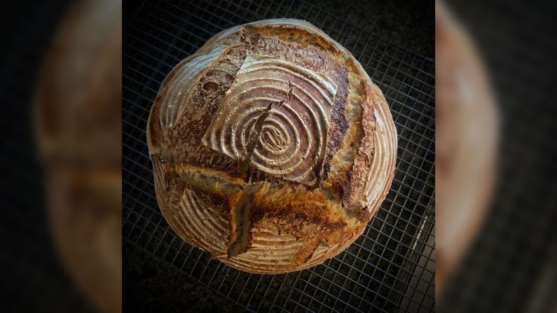 Los Angeles resident Erik Dahlgren has always loved the freshly baked sourdough at Disneyland's California Adventure park. So he challenged himself to try baking some of his own. He recently posted this photo on <a  target="_blank" target="_blank">his Instagram account.</a> "I know the world is calling it social distancing, but it's just physical distancing," he said. "With technology, I still feel like I get to be social."