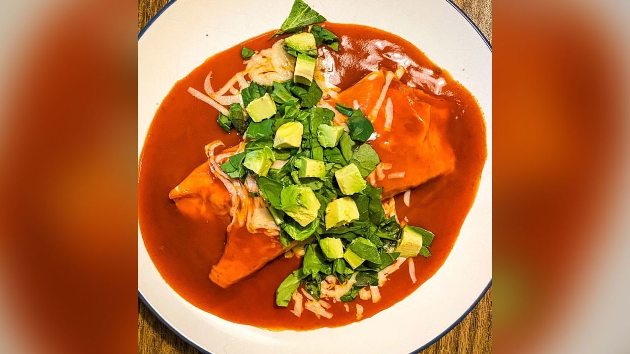 During the pandemic, many people are turning to comfort food. For <a href="https://www.instagram.com/gf.veg/" target="_blank" target="_blank">Katrina Crandall,</a> that's food from New Mexico, where she grew up. "I made a healthier, gluten-free, vegetarian version of a burrito, with seasoned ground soy "beef," beans, red chile sauce, spinach, cheddar and avocado. It reminded me of home while allowing me to stick to my nutrition goals," she said.