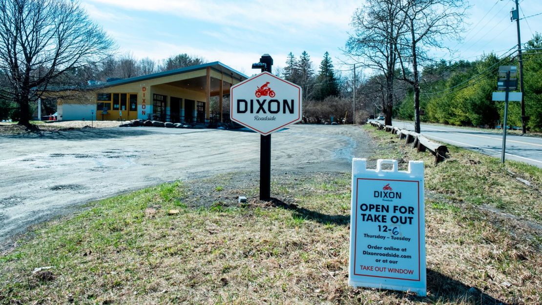 The normally crowded Dixon Roadside in Woodstock, New York, is open for takeout only.