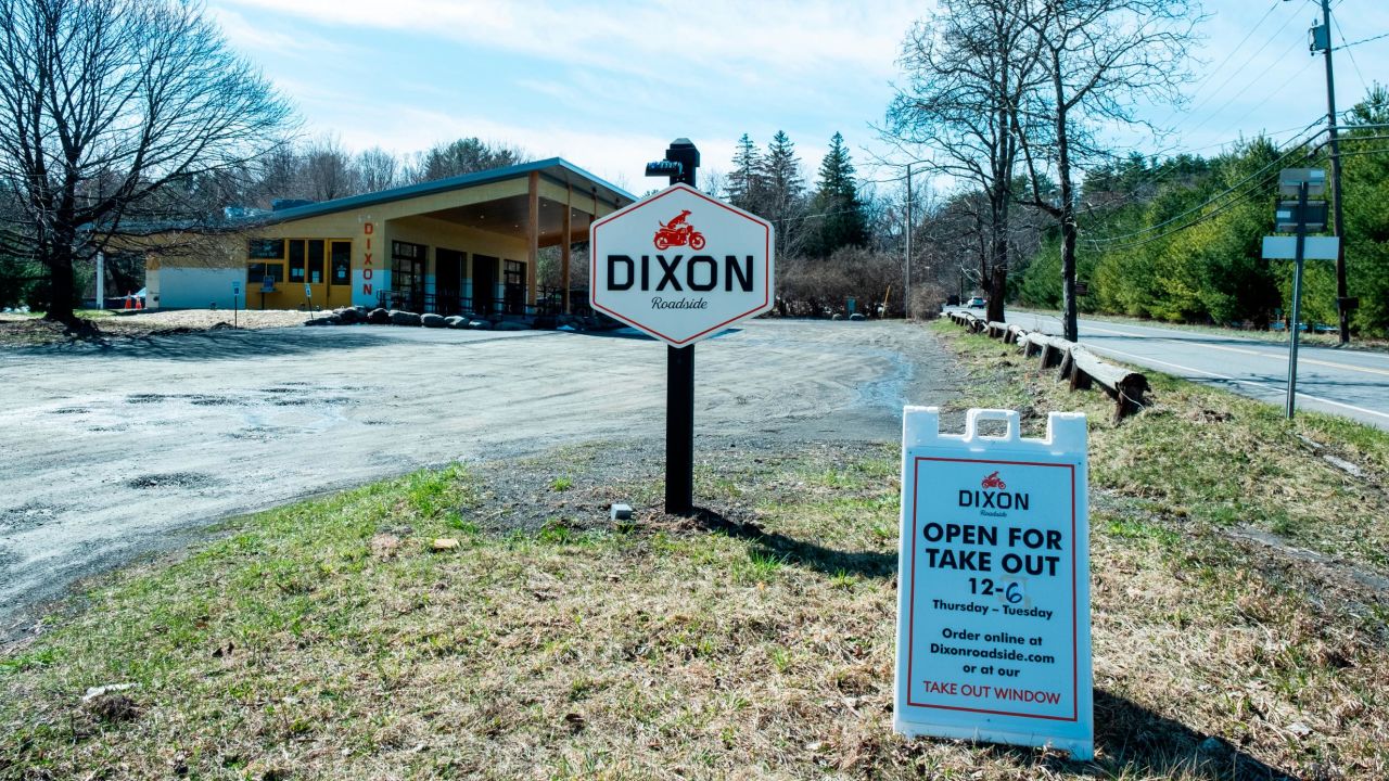 The normally crowded Dixon Roadside in Woodstock, New York, is open for takeout only. 