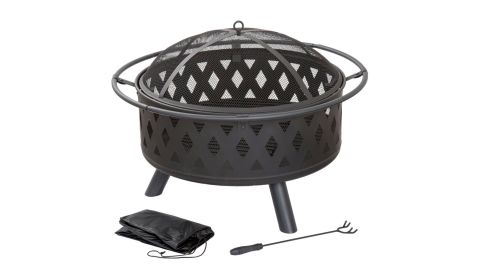 Izzo Crossweave Steel Wood Burning Fire Pit