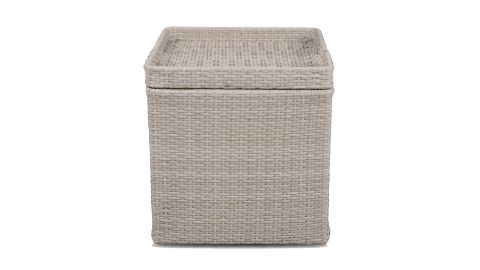 Wicker Storage Accent Patio Table