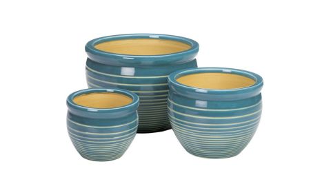 Crelake 3-Piece Ceramic Pot Planter Set