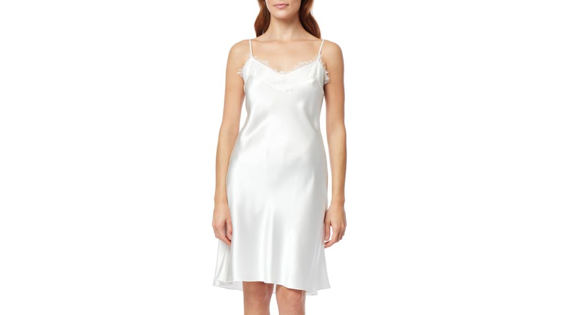 The White Company Lace Trim Silk Chemise