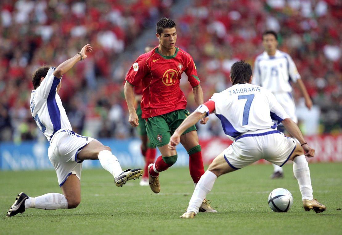 Ronaldo made his first tournament appearance for Portugal at Euro 2004.