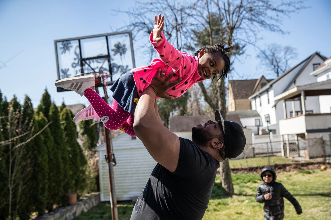 More dads are home with their children than ever before, as a result of job losses and business closures during the coronavirus pandemic. (John Moore/Getty Images)