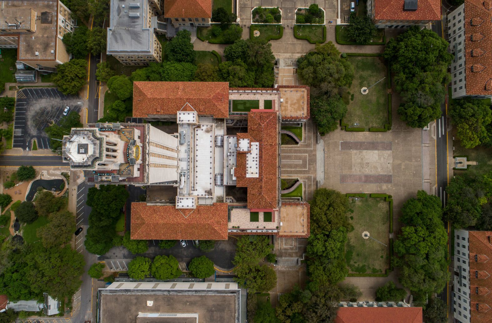 The University of Texas campus is quiet in Austin on March 29.