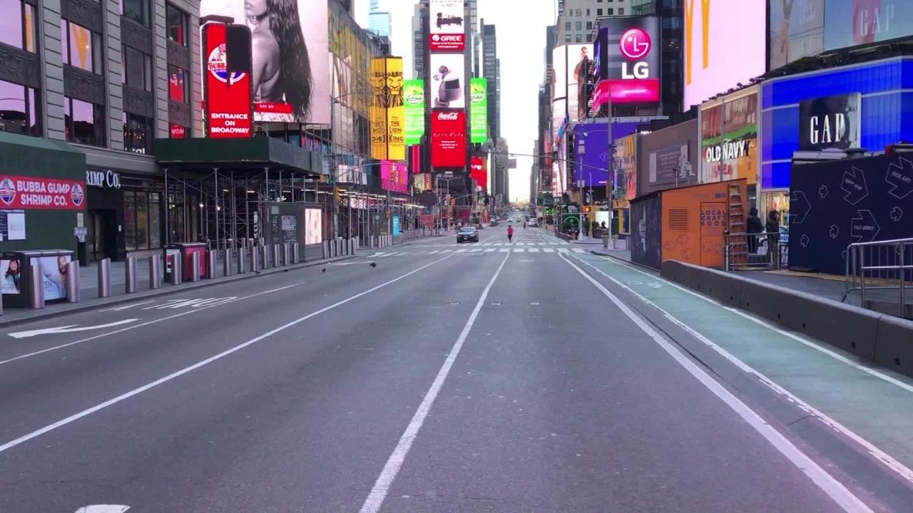 Times Square, typically one of the most hectic, crowded neighborhoods in Manhattan, has resembled a ghost town since the city pressed pause.