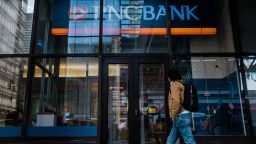 A pedestrian passes in front of a PNC Financial Services Group Inc. bank branch in New York, U.S., on Saturday, Jan. 11, 2020. PNC Financial Services Group Inc. is scheduled to release earnings figures on January 15. Photographer: Gabriela Bhaskar/Bloomberg via Getty Images