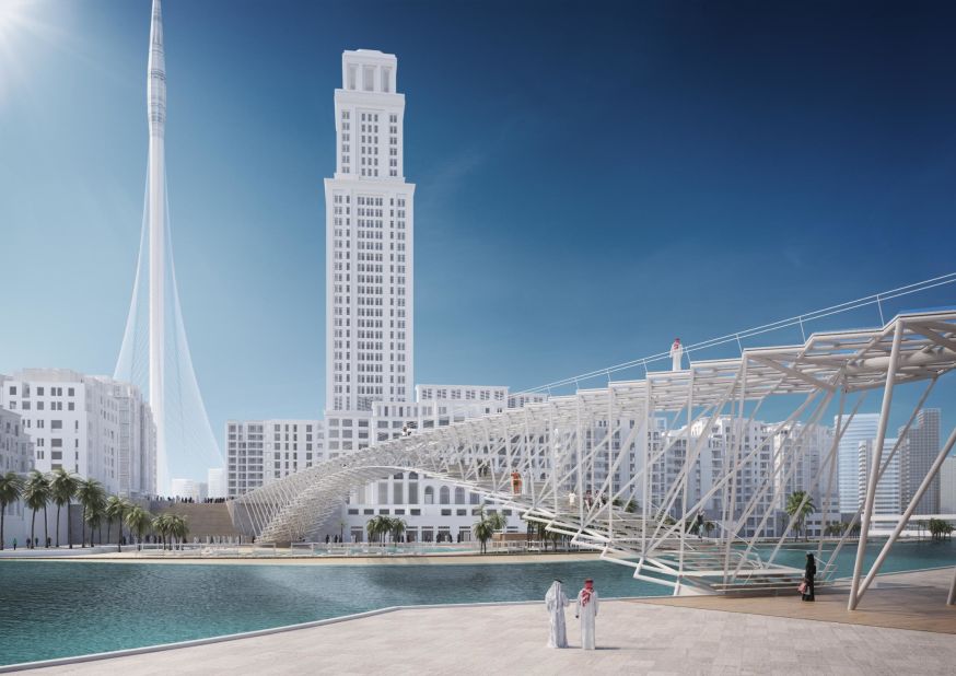 This 230 meter footbridge will connect Dubai city and man-made Creek Island, spanning a new purpose-built canal. 