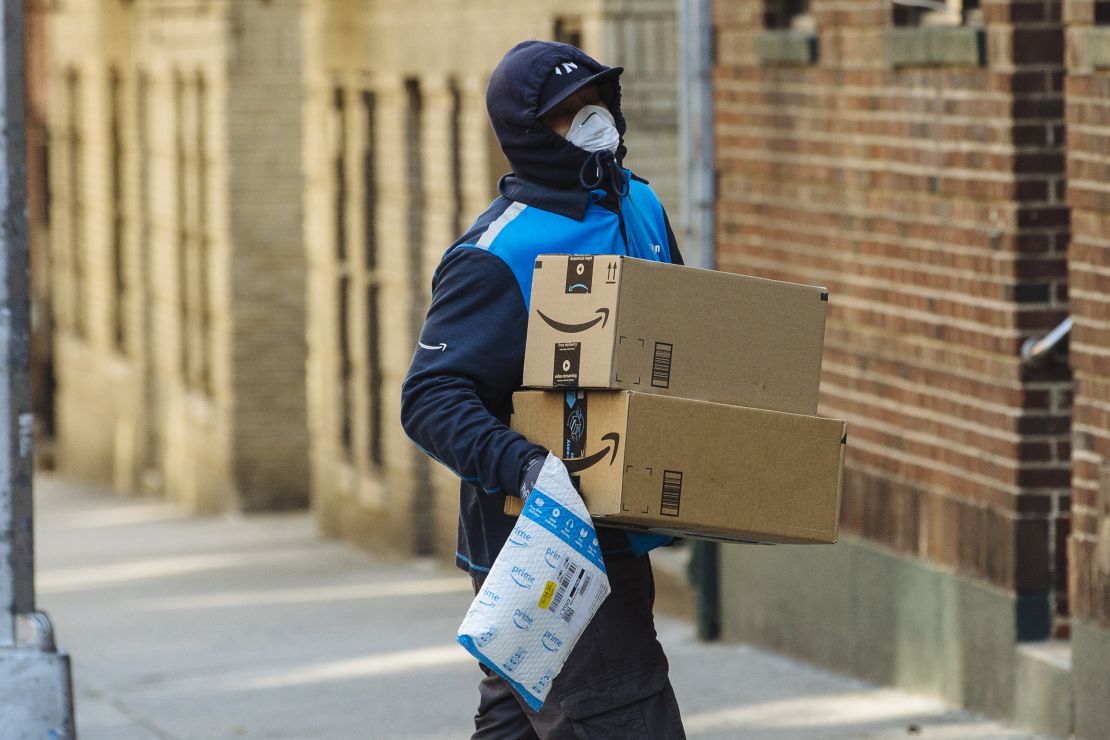 Amazon is bringing on an additional 100,000 warehouse and delivery workers to help meet demand.