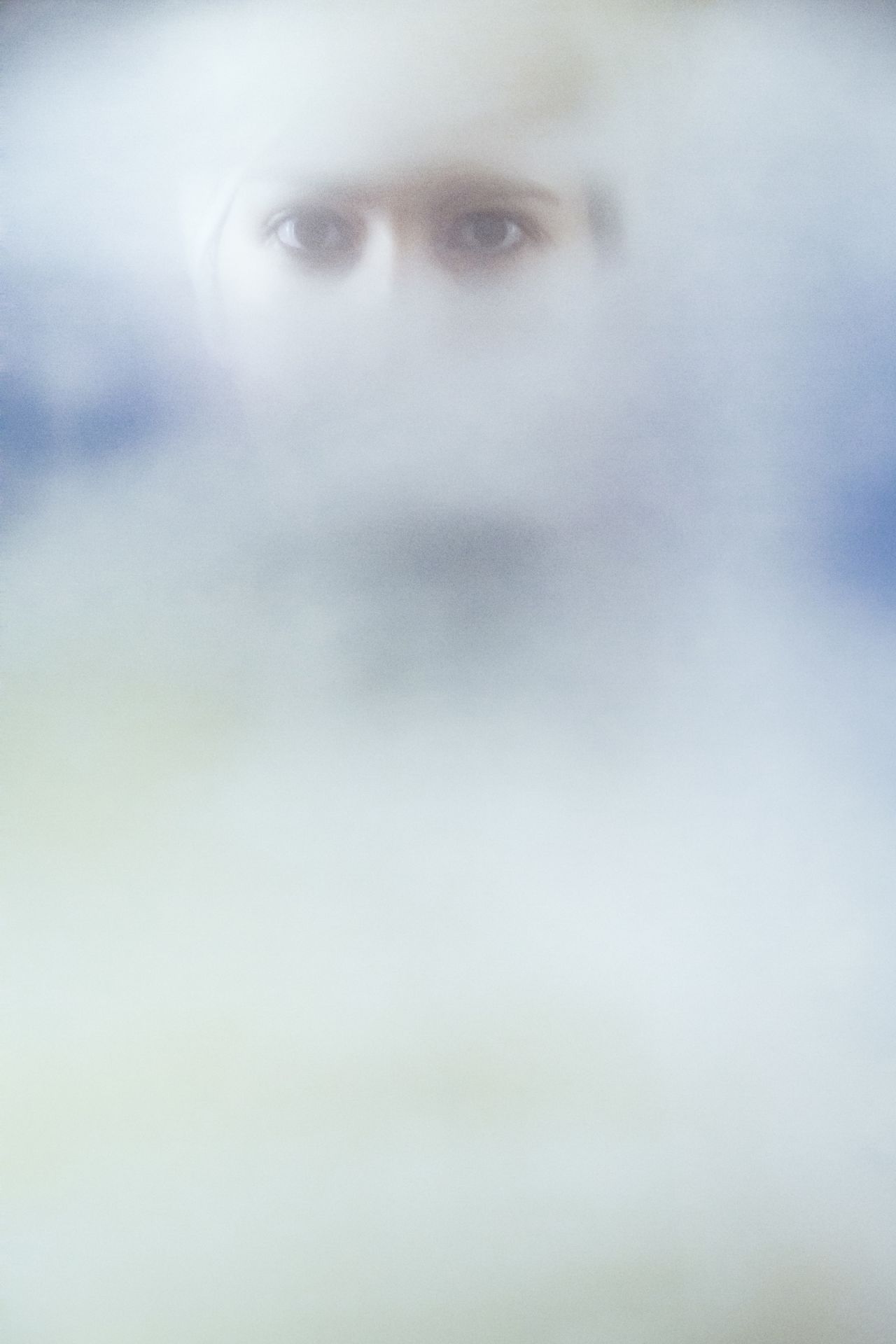 Of this  self portrait, Camilla Ferrari wrote, "In steam clouds after having a shower. As the days go by, I increasingly feel the need to pay more attention to my way of clothing in the house and my self care, as I would if I needed to go out and work."