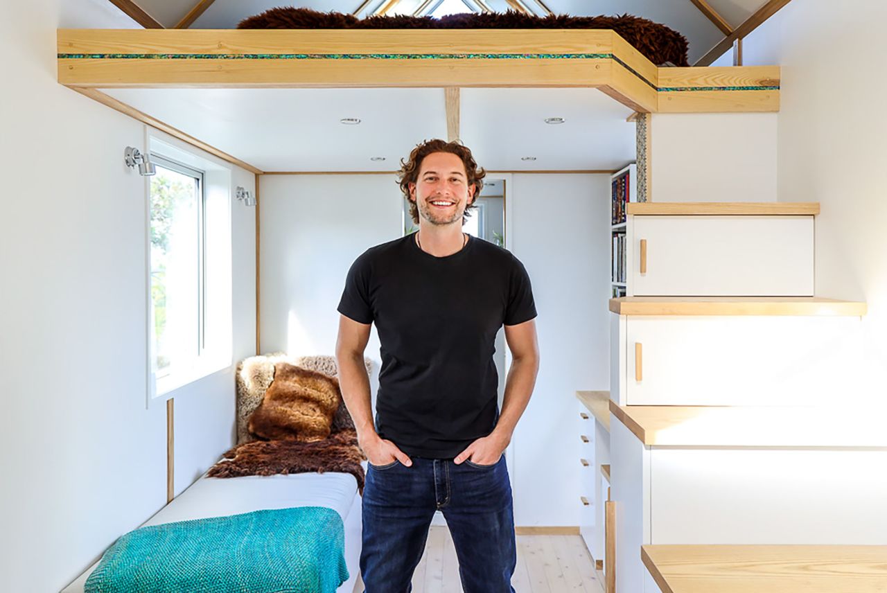 Bryce Langston has a tiny home in New Zealand and another in the US. 