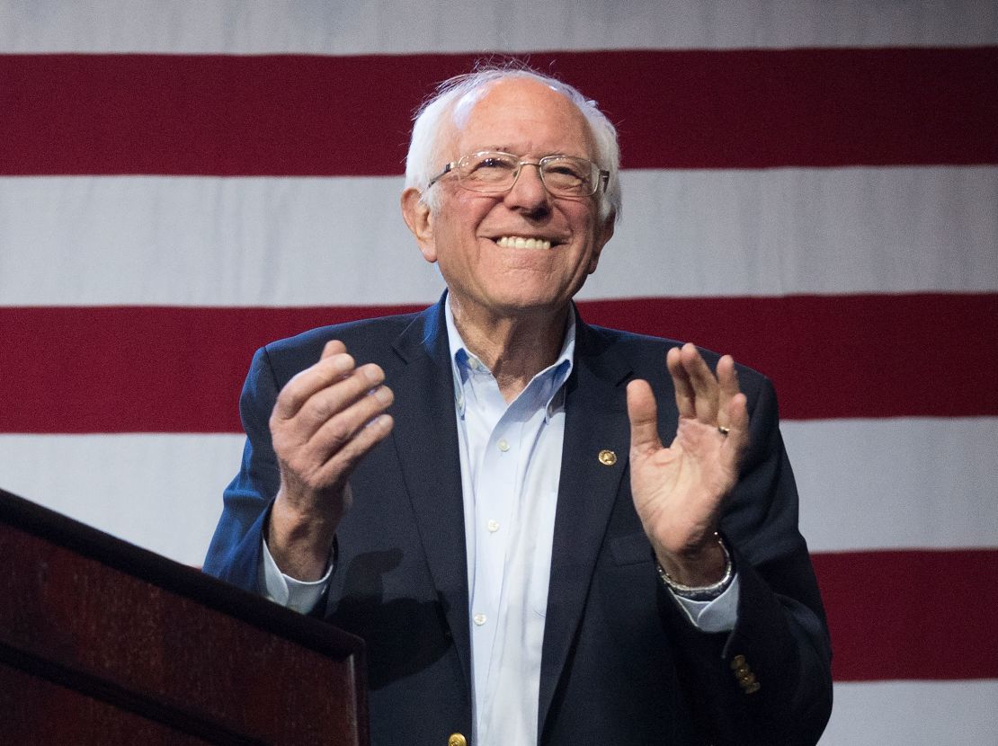 Democratic White House hopeful Vermont Senator Bernie Sanders arrives to speak during a campaign rally at the Convention Center in Los Angeles, California on March 1, 2020. 