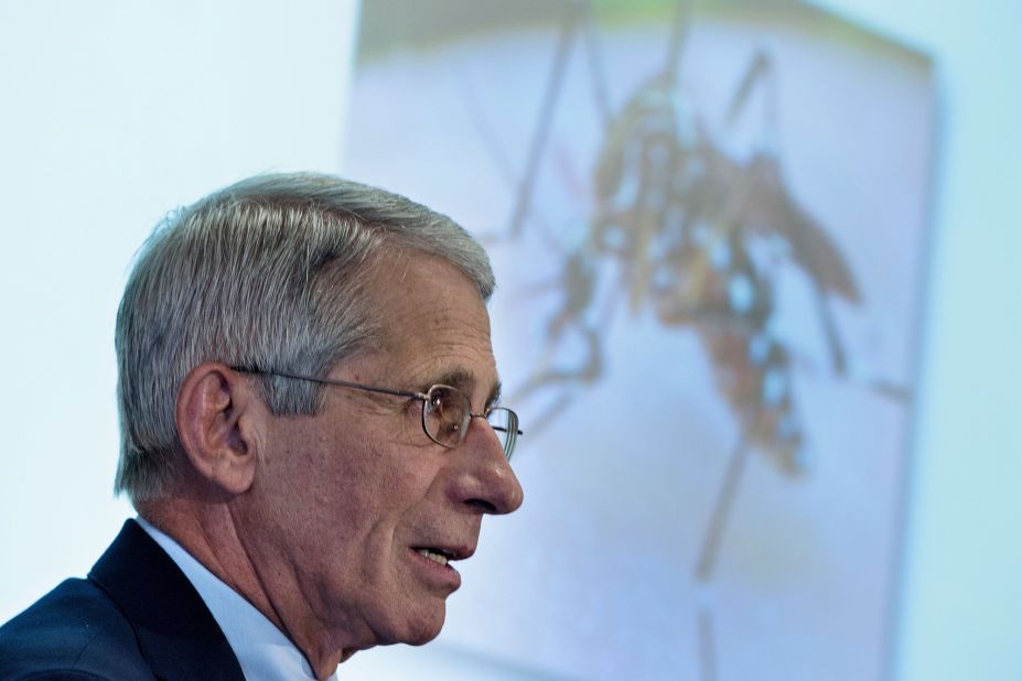 In 2016, Fauci listens during a discussion about the Zika virus at the Georgetown University Law Center in Washington.