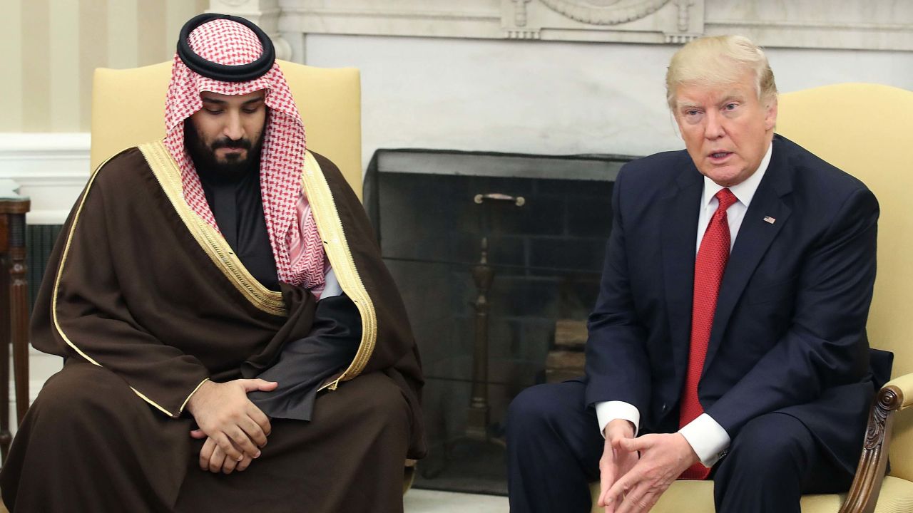 Trump meets with bin Salman, then Deputy Crown Prince and Defense Minister, in the Oval Office in March 2017.