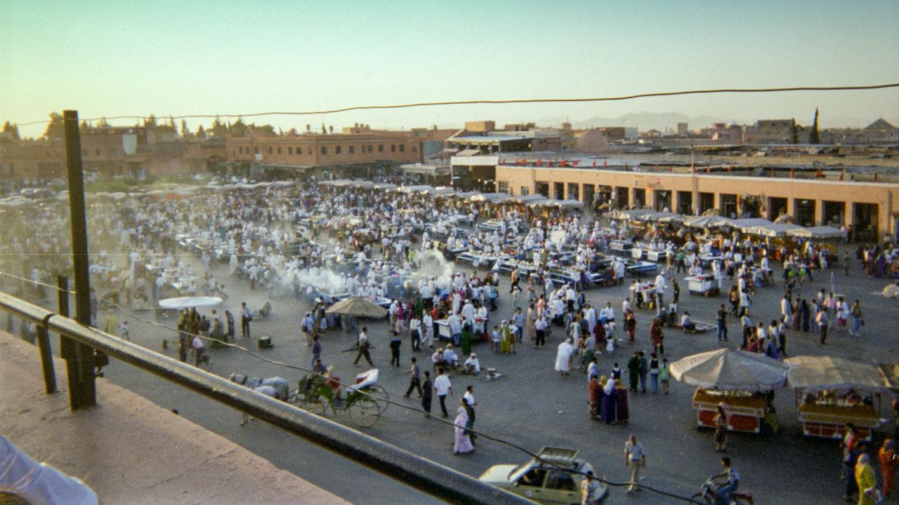 <strong>Jemaa el-Fna square: </strong>One of the highlights of Marrackech is the main square, where snake charmers, storytellers and merchants ply their wares.