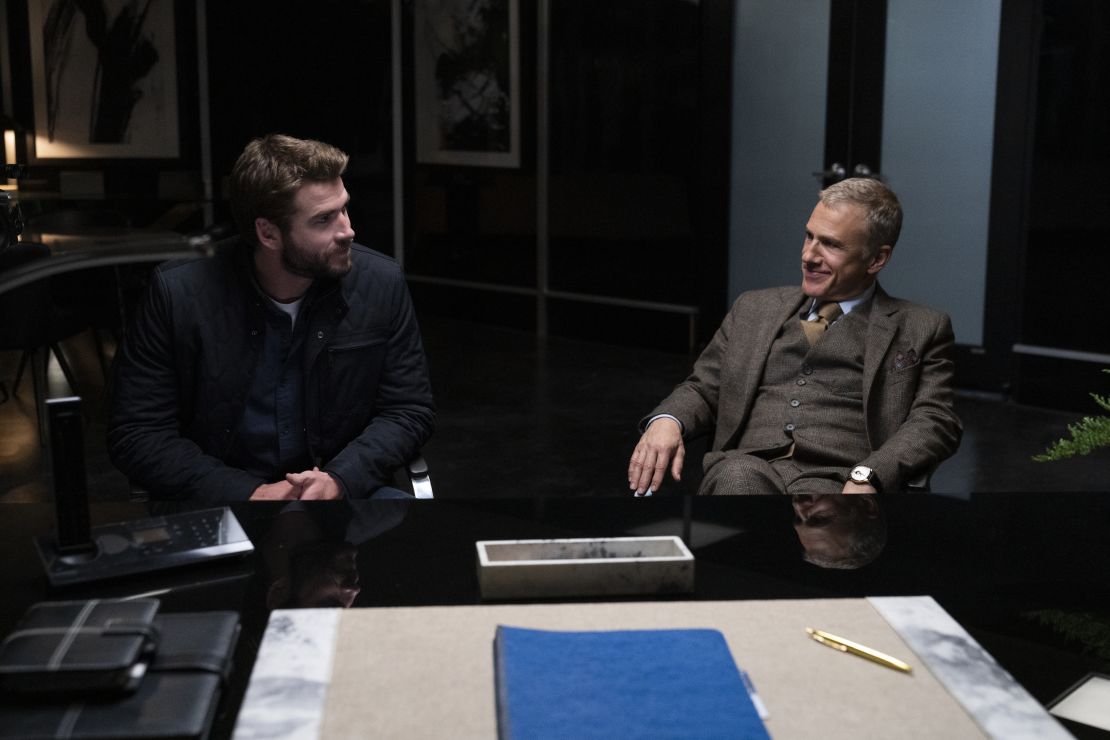 Liam Hemsworth and Christoph Waltz in 'Most Dangerous Game.'