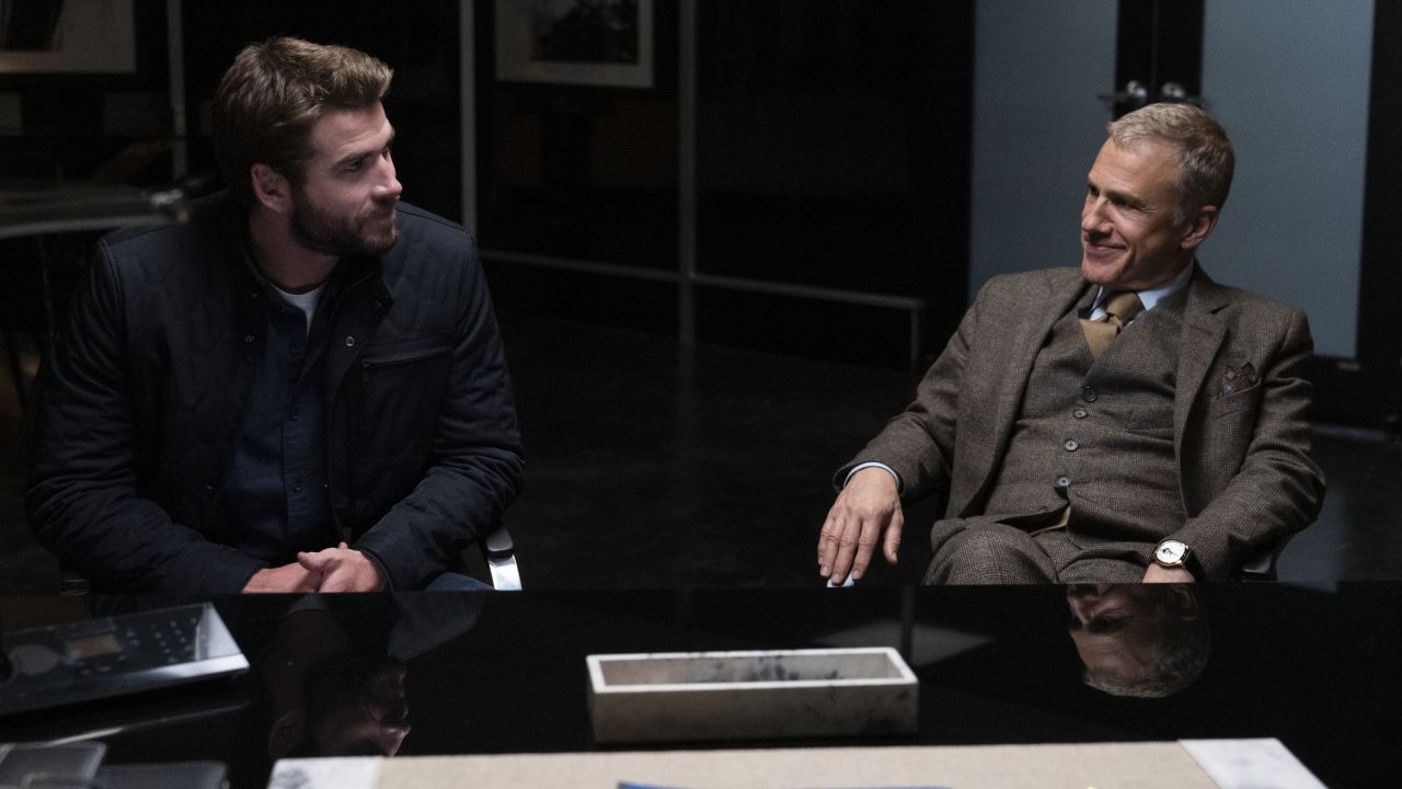 Liam Hemsworth and Christoph Waltz in 'Most Dangerous Game.'