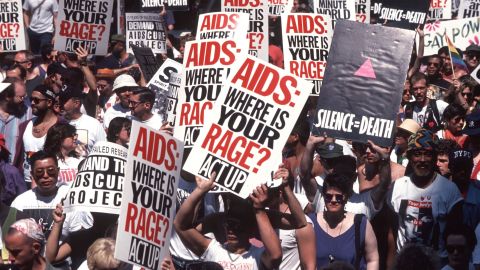Act Up Demo protesting AIDS epidemic, New York, June 1994.