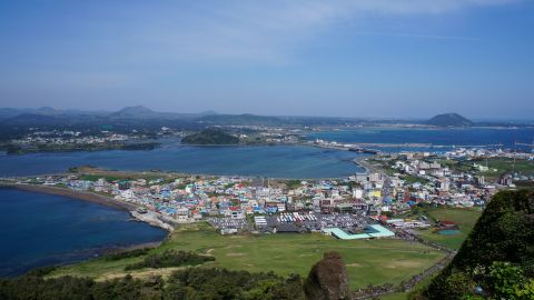 Small Town landscape on Jeju Island, Korea
