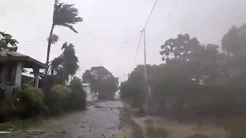 Cyclone Harold brings strong winds in Luganville, Vanuatu April 6, 2020, in this still image obtained from a social media video. Courtesy of Adra Vanuatu/Social Media via REUTERS. ATTENTION EDITORS - THIS IMAGE HAS BEEN SUPPLIED BY A THIRD PARTY. MANDATORY CREDIT ADRA VANUATU. NO RESALES. NO ARCHIVES.