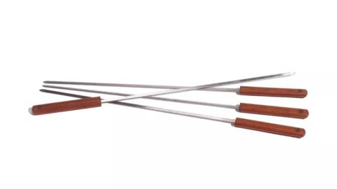 Outset 4-Pack Rosewood Stainless Steel Skewers