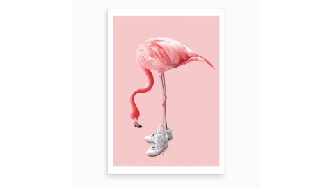 "Sneaker Flamingo" Art Print by Jonas Loose