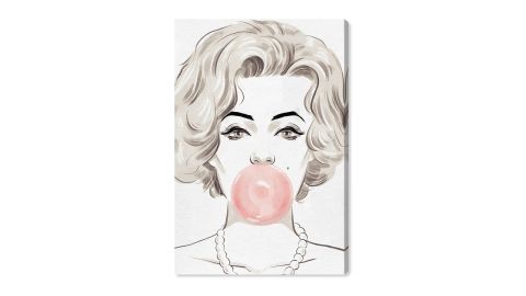 Oliver Gal "Bubblegum Beauty" Canvas Wall Art 