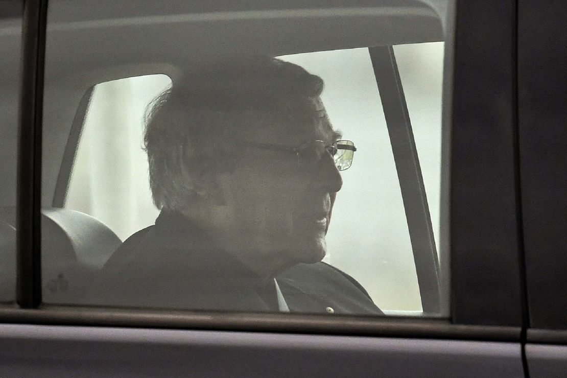 Australian Cardinal George Pell leaves after being released from Barwon Prison near Anakie, some 70 kilometers west of Melbourne, on April 7, 2020.
