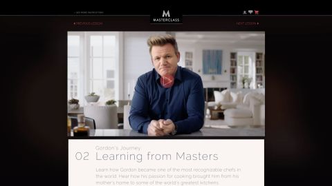 Gordon Ramsay teaches Cooking I on MasterClass