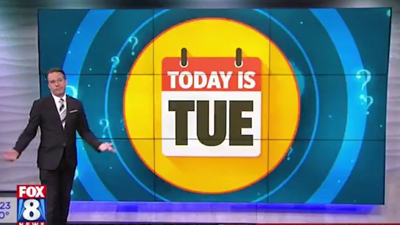 See the hilarious way this news station is reminding people what day it is