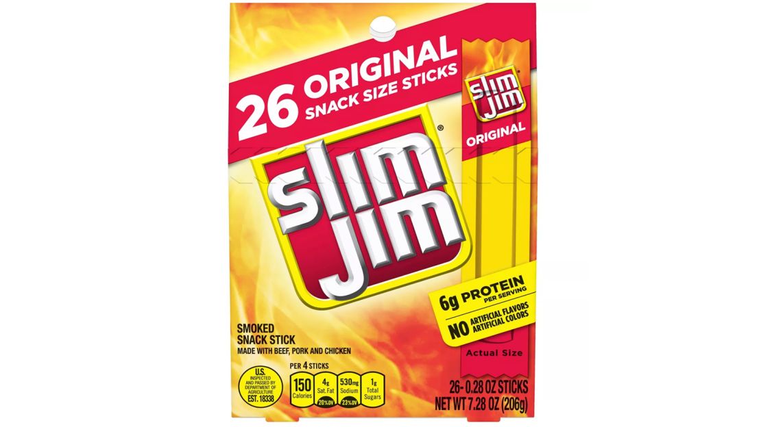 Slim Jims Original Smoked Snack Sticks, 26-count