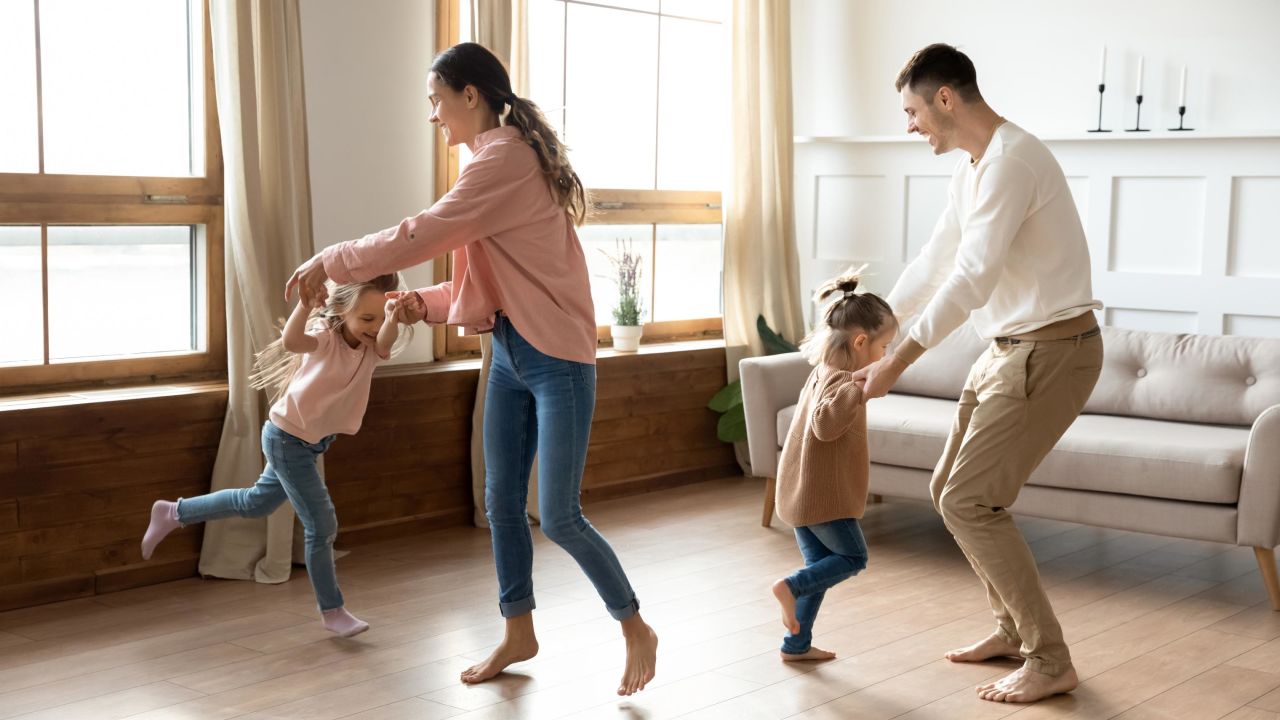 A family dance party can boost your mood and relieve anxiety.