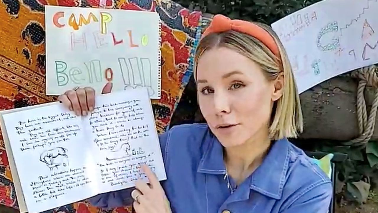 Kristen Bell kicked of the first camper session on April 1 with story time.