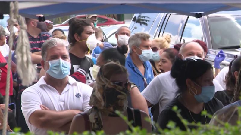 Unemployment Benefits Floridians Line Up To Get Paper Forms CNN Politics   200408131227 Unemployment Lines Hialeah Fl 1 