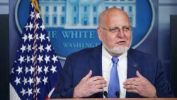 CDC Director Robert R. Redfield speaks during the daily briefing on the novel coronavirus, COVID-19, in the Brady Briefing Room at the White House on April 8, 2020, in Washington, DC. (Photo by MANDEL NGAN / AFP) (Photo by MANDEL NGAN/AFP via Getty Images)